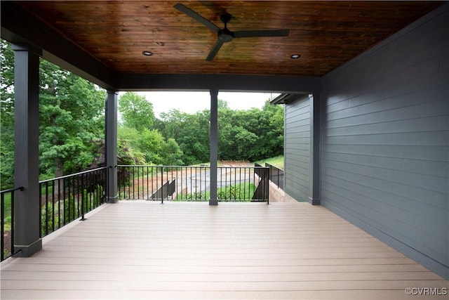 2005 Southcliff Rd, Richmond, VA 23225 - deck featuring ceiling fan