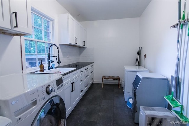 4709 Perdue St, Chester, VA 23831 - laundry room with cabinet space and independent washer and dryer