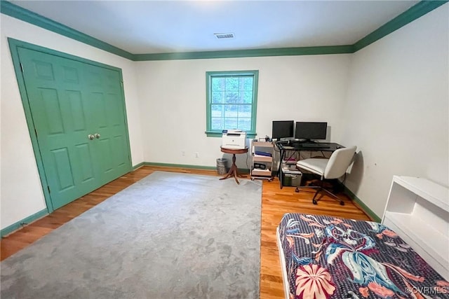 4709 Perdue St, Chester, VA 23831 - home office featuring baseboards and wood finished floors