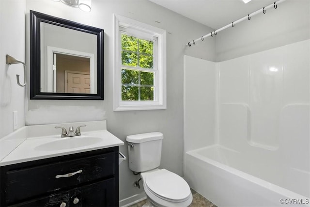 3704 Burnham Dr, Hopewell, VA 23860 - bathroom with toilet, vanity, and shower / tub combination