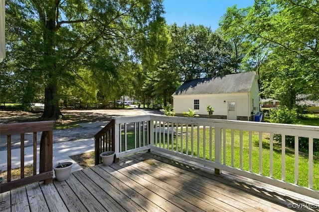 3704 Burnham Dr, Hopewell, VA 23860 - wooden porch with a lawn