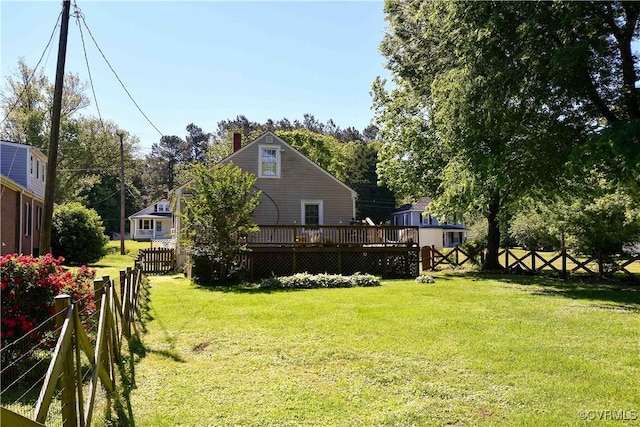 612 S Broad St, Kenbridge, VA 23944 - view of yard with a deck