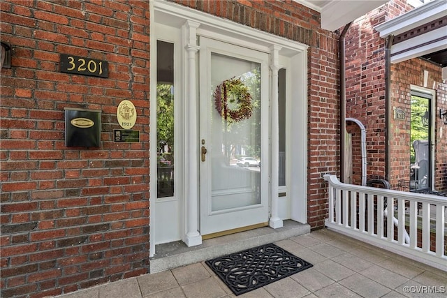 3201 Kensington Ave, Richmond, VA 23221 - property entrance featuring brick siding and covered porch