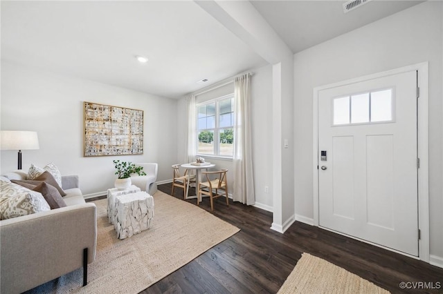 7006 Sanguine Mews, Chesterfield, VA 23234 - foyer entrance with dark wood-style floors and baseboards