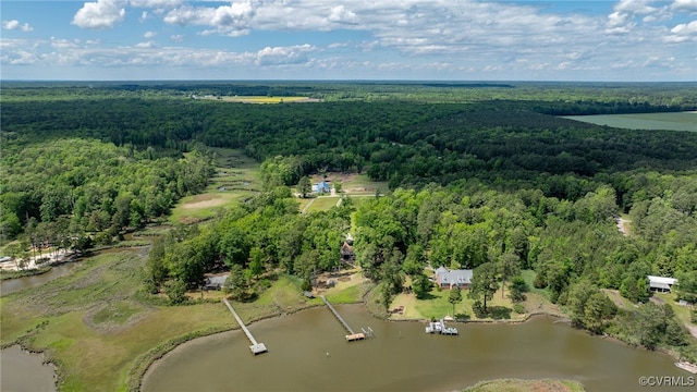 7814 O Neil Rd, Gloucester, VA 23061 - aerial view of property and surrounding area with a forest and a large body of water