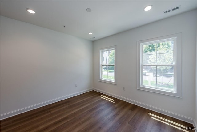 3327 Haydenpark Ln, Henrico, VA 23233 - empty room featuring dark wood-style flooring and recessed lighting