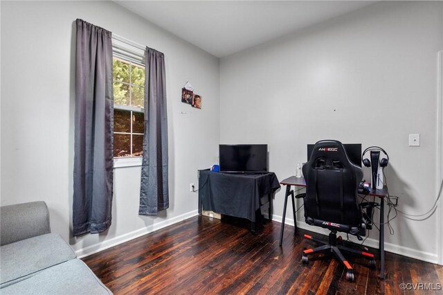 1201 W Broadway, Hopewell, VA 23860 - office area featuring hardwood / wood-style floors and baseboards