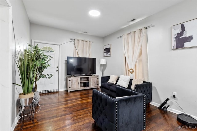 1201 W Broadway, Hopewell, VA 23860 - living area featuring wood finished floors and baseboards