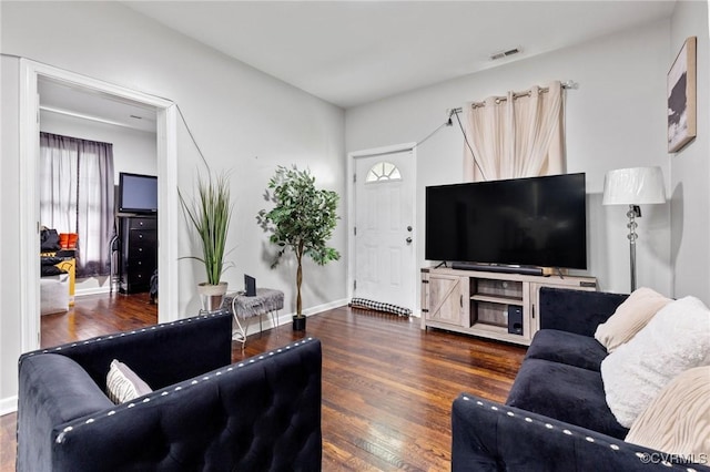 1201 W Broadway, Hopewell, VA 23860 - living area with wood finished floors and baseboards