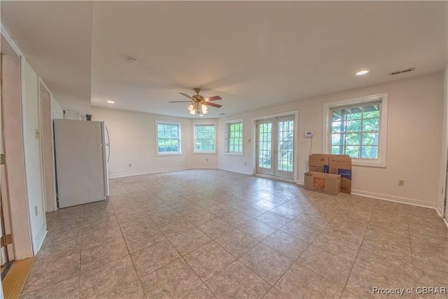 319 Parrotts Cove Rd, Water View, VA 23180 - spare room with ceiling fan, baseboards, and recessed lighting