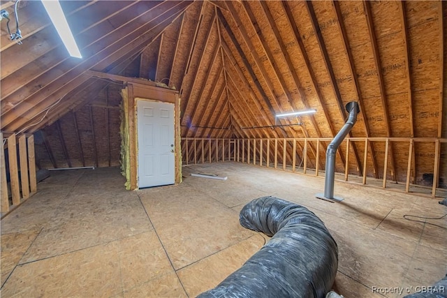 319 Parrotts Cove Rd, Water View, VA 23180 - view of unfinished attic
