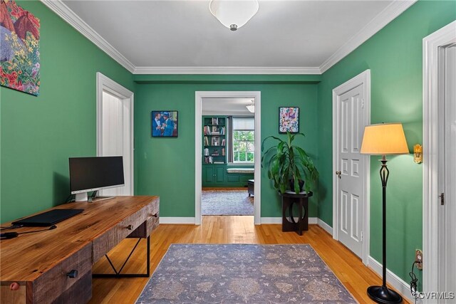 204 College Ave, Ashland, VA 23005 - office space with ornamental molding and wood finished floors