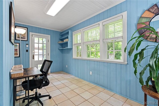 204 College Ave, Ashland, VA 23005 - office space with light tile patterned flooring and crown molding