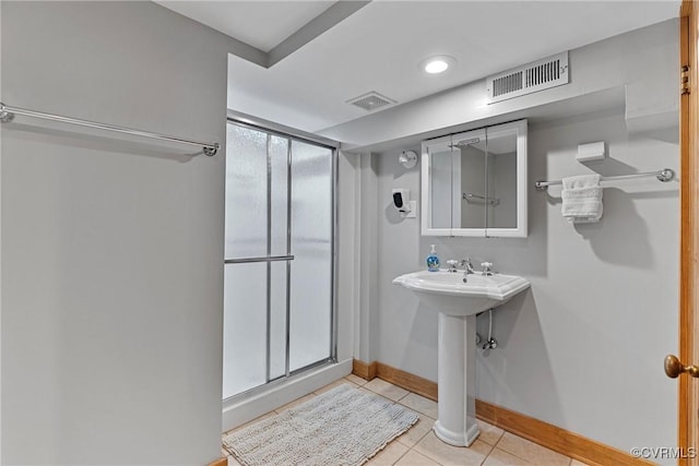 204 College Ave, Ashland, VA 23005 - full bathroom featuring tile patterned flooring and a shower stall