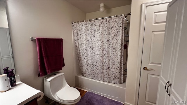 7211 Norwood Pond Ct, Midlothian, VA 23112 - full bathroom featuring vanity, shower / bath combination with curtain, and toilet