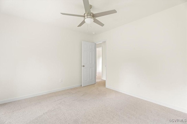 3608 Bolling Rd, Powhatan, VA 23139 - empty room with light carpet, a ceiling fan, and baseboards