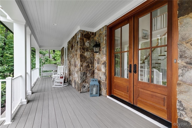 8 Nomas Ln, Henrico, VA 23238 - deck featuring french doors and a porch