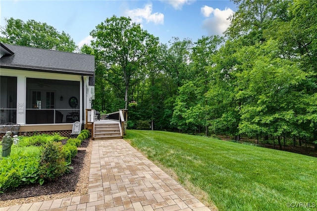 8 Nomas Ln, Henrico, VA 23238 - view of grassy yard featuring a sunroom