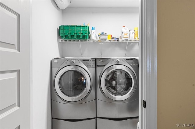5541 Cedar Ln, Amelia Courthouse, VA 23002 - washroom featuring washing machine and clothes dryer