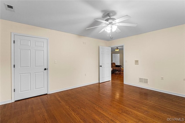 5541 Cedar Ln, Amelia Courthouse, VA 23002 - spare room featuring a ceiling fan, wood finished floors, and baseboards