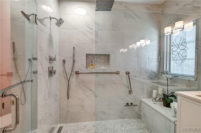 645 Farnham Cir, North Chesterfield, VA 23236 - bathroom with a shower stall and vanity