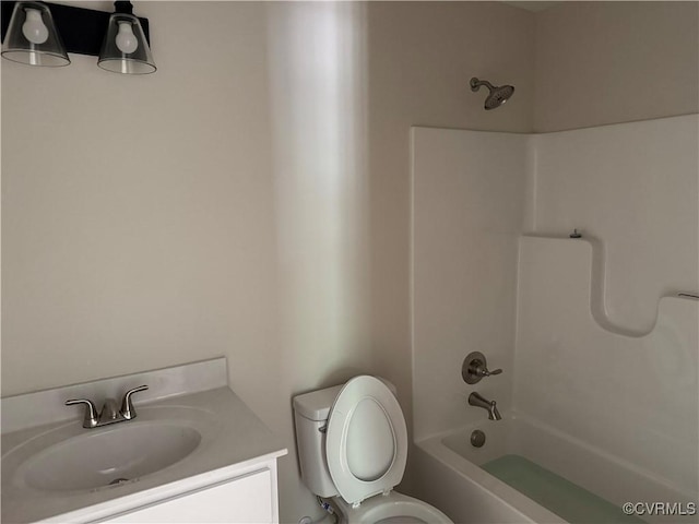 17420 Wedgewood Dr, Lanexa, VA 23089 - bathroom featuring toilet, shower / bath combination, and vanity