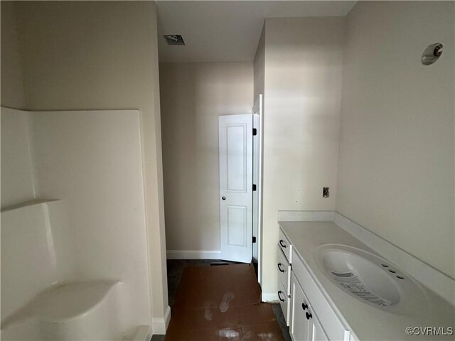 17410 Wedgewood Dr, Lanexa, VA 23089 - bathroom featuring vanity, tile patterned flooring, and baseboards
