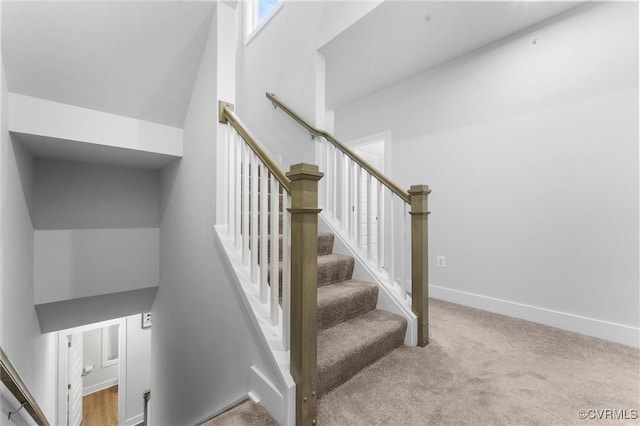 526 Greybull Walk Unit B, Henrico, VA 23233 - stairs with baseboards and carpet floors