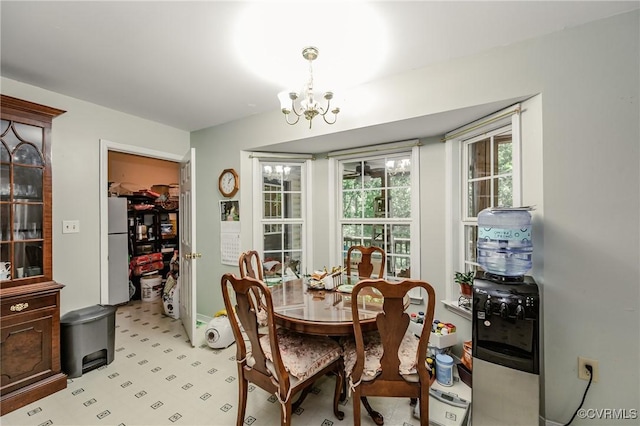 2707 Quisenberry St, Midlothian, VA 23112 - dining area featuring a chandelier and light flooring