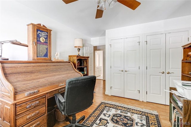 9905 Carrington Pl, Henrico, VA 23238 - office featuring ceiling fan and light wood-style flooring