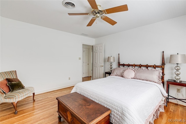 9905 Carrington Pl, Henrico, VA 23238 - bedroom featuring light wood finished floors, baseboards, and ceiling fan