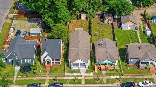 aerial perspective of suburban area