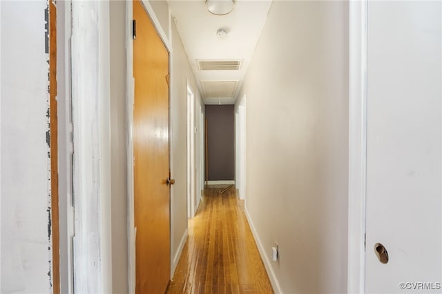 2004 Springdale Rd, Henrico, VA 23222 - hall featuring attic access, wood finished floors, and baseboards