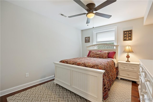 816 Riverside Park, Richmond, VA 23220 - bedroom with ceiling fan, baseboards, and wood finished floors