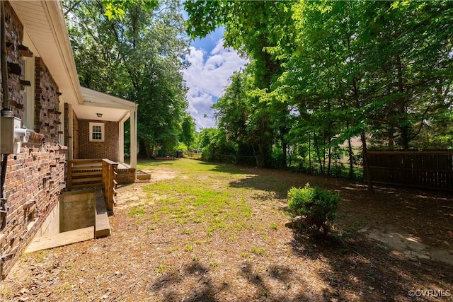 view of fenced backyard