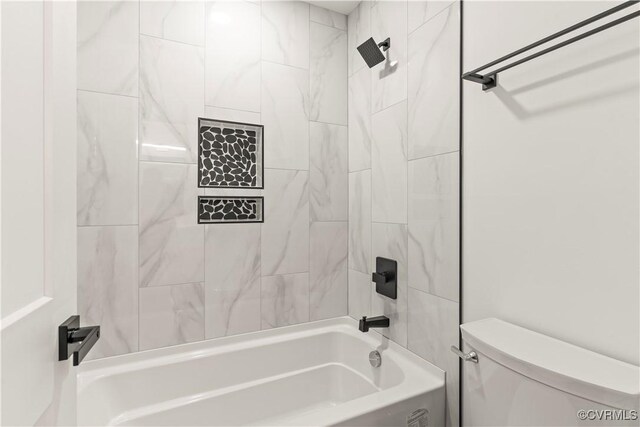 2809 Bethlehem Rd, Henrico, VA 23228 - bathroom featuring toilet and bathtub / shower combination
