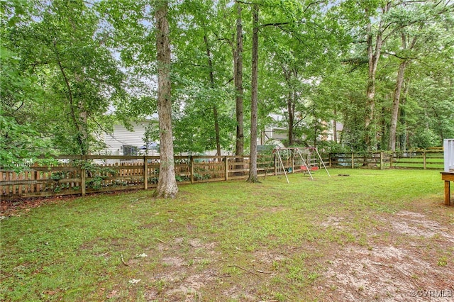 1013 Mill Forest Dr, Midlothian, VA 23113 - view of yard with a playground