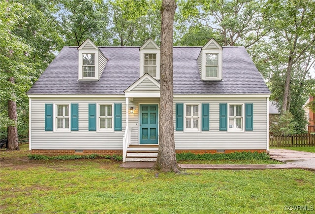 1013 Mill Forest Dr, Midlothian, VA 23113 - cape cod-style house with crawl space, entry steps, and roof with shingles
