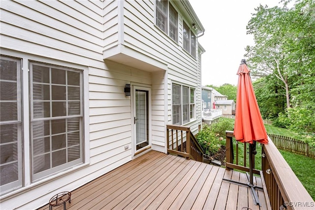 view of wooden deck