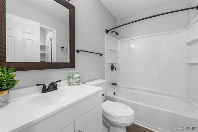 7408 Newbys Ct, Chesterfield, VA 23832 - bathroom featuring toilet, tub / shower combination, and vanity
