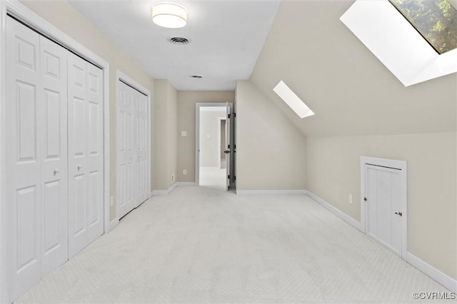 2430 Olde Stone Rd, Midlothian, VA 23113 - additional living space featuring a skylight, carpet flooring, and baseboards