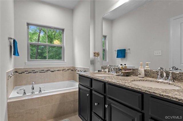 7905 Wistar Woods Ct, Richmond, VA 23228 - full bath with a bath and double vanity