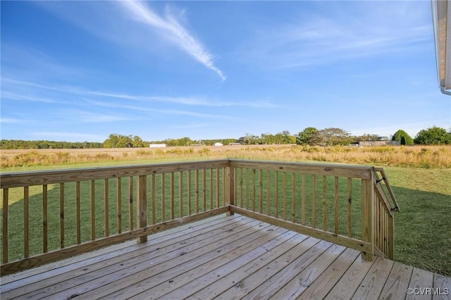 14057 Robinson Rd, Stony Creek, VA 23882 - deck featuring a lawn and a view of rural / pastoral area