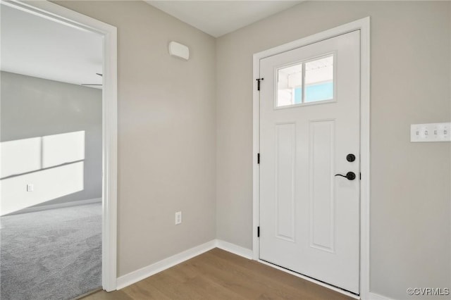 14057 Robinson Rd, Stony Creek, VA 23882 - entryway with baseboards and wood finished floors