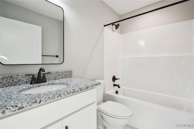14057 Robinson Rd, Stony Creek, VA 23882 - full bath with toilet, vanity, and shower / bath combination