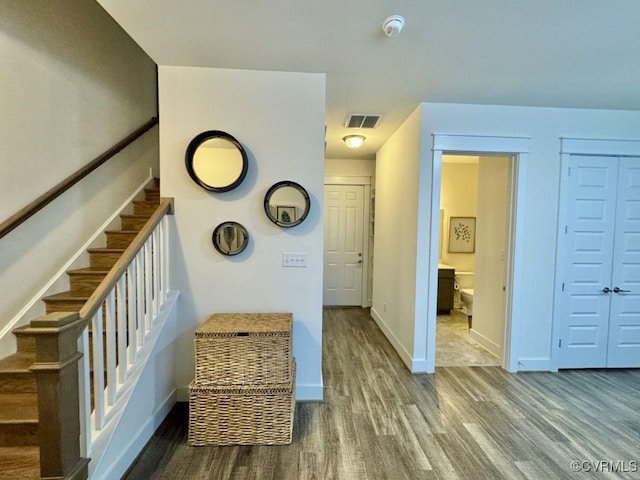 5112 Old Main St, Henrico, VA 23231 - staircase with wood finished floors and baseboards