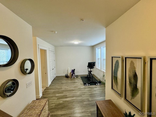5112 Old Main St, Henrico, VA 23231 - exercise room with dark wood finished floors and baseboards