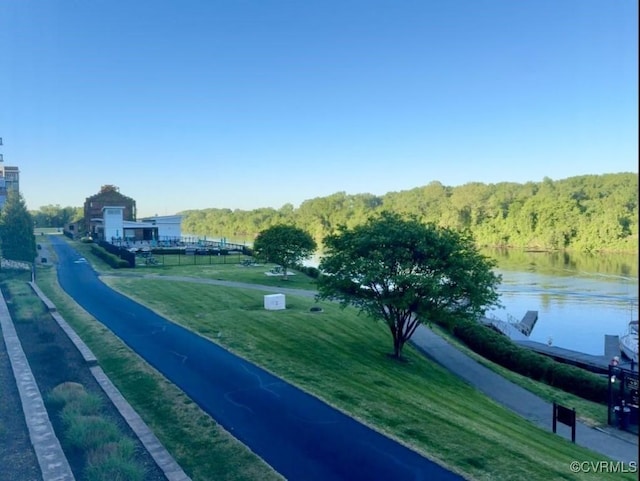 5112 Old Main St, Henrico, VA 23231 - surrounding community with a water view, a lawn, and a wooded view