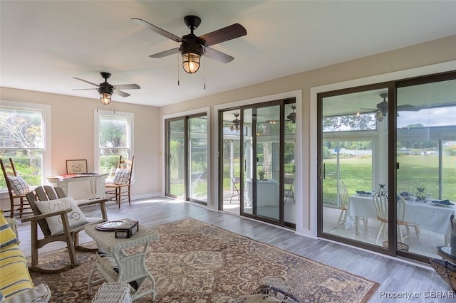 60 Edwards Landing Rd, Gwynn, VA 23066 - sunroom / solarium featuring wood finished floors and baseboards