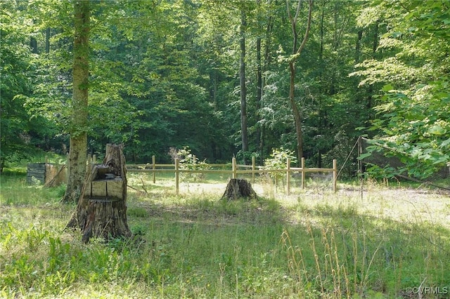 view of tree filled area